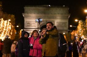 Champs Elysees Christmas Lights Unveiled in Paris FA