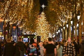 Champs Elysees Christmas Lights Unveiled in Paris FA