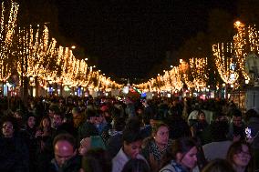 Champs Elysees Christmas Lights Unveiled in Paris FA