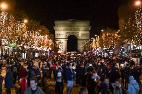 Champs Elysees Christmas Lights Unveiled in Paris FA