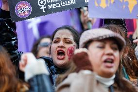 Protest Against Violence Against Women - Istanbul