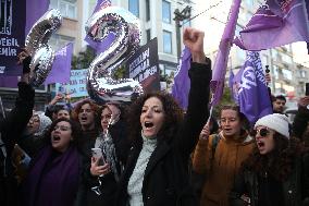 Protest Against Violence Against Women - Istanbul