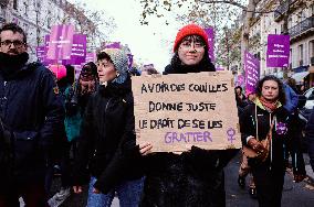 Protest to Condemn Violence Against Women - Paris