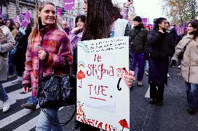 Protest to Condemn Violence Against Women - Paris