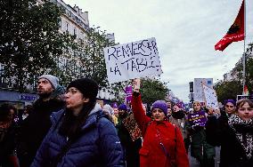 Protest to Condemn Violence Against Women - Paris