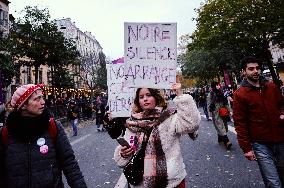 Protest to Condemn Violence Against Women - Paris