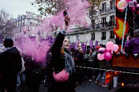 Protest to Condemn Violence Against Women - Paris