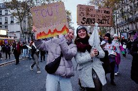 Protest to Condemn Violence Against Women - Paris