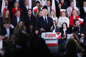 Announcement Of Karol Nawrocki As A Candidate In The Presidential Elections In Krakow