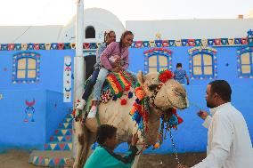 Nubian Village Of Gharb Sohail In Aswan - Egypt