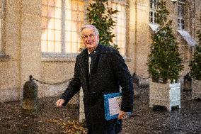 PM Barnier Arrives At The Hotel De Matignon - Paris