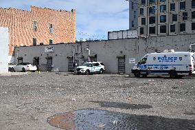 Crime Scene Unit Investigates Death Of 35-year-old Man In Shooting In Far Rockaway, Queens, New York