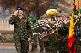 King Felipe VI Visit To Spanish Army - Seville