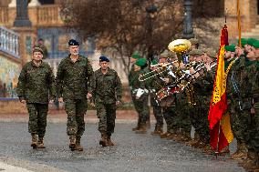 King Felipe VI Visit To Spanish Army - Seville