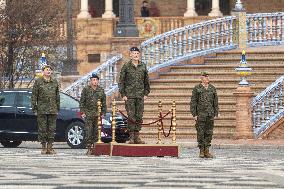 King Felipe VI Visit To Spanish Army - Seville