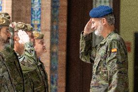 King Felipe VI Visit To Spanish Army - Seville