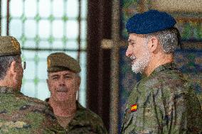 King Felipe VI Visit To Spanish Army - Seville