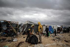 Heavy Rains Flood Tents In Gaza