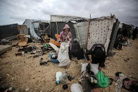 Heavy Rains Flood Tents In Gaza