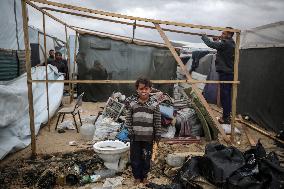 Heavy Rains Flood Tents In Gaza