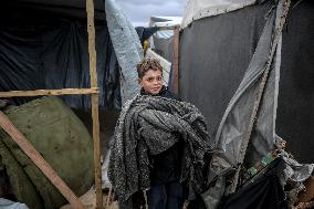 Heavy Rains Flood Tents In Gaza