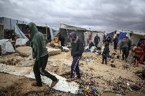 Heavy Rains Flood Tents In Gaza