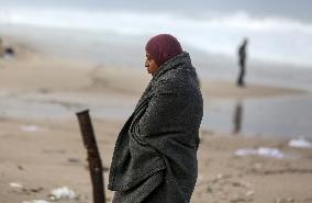 Heavy Rains Flood Tents In Gaza