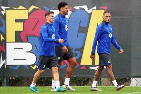 FC Barcelona Training Before Champions League Match Against Brest