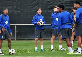 FC Barcelona Training Before Champions League Match Against Brest