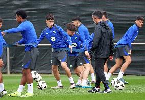 FC Barcelona Training Before Champions League Match Against Brest