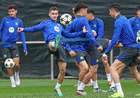 FC Barcelona Training Before Champions League Match Against Brest