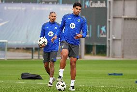 FC Barcelona Training Before Champions League Match Against Brest