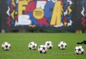 FC Barcelona Training Before Champions League Match Against Brest