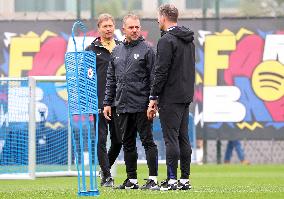 FC Barcelona Training Before Champions League Match Against Brest