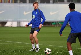 FC Barcelona Training Before Champions League Match Against Brest