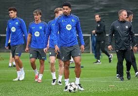 FC Barcelona Training Before Champions League Match Against Brest