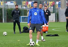 FC Barcelona Training Before Champions League Match Against Brest