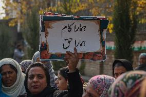 Congress Party Protest Demands Restoration Of Statehood And Constitutional Guarantees In Kashmir