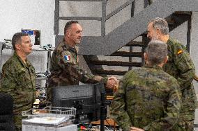 King Felipe VI Visits The Ground Force Headquarters - Seville