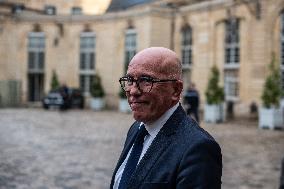 Right-wing Leader Eric Ciotti Arrives To Matignon