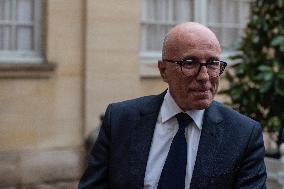 Right-wing Leader Eric Ciotti Arrives To Matignon