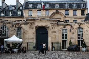 Right-wing Leader Eric Ciotti Arrives To Matignon