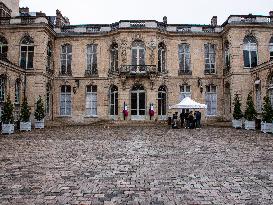 Right-wing Leader Eric Ciotti Arrives To Matignon