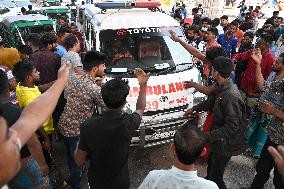 Battery-run Rickshaw Drivers Protest In Dhaka.