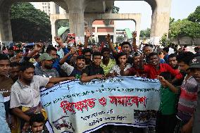 Battery-run Rickshaw Drivers Protest In Dhaka.