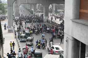 Battery-run Rickshaw Drivers Protest In Dhaka.