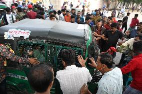 Battery-run Rickshaw Drivers Protest In Dhaka.