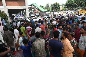 Battery-run Rickshaw Drivers Protest In Dhaka.