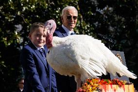 Biden Pardons the Thanksgiving Turkey - Washington