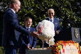 Biden Pardons the Thanksgiving Turkey - Washington